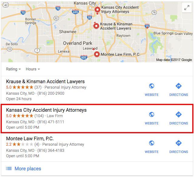 Google Maps Kansas City Search