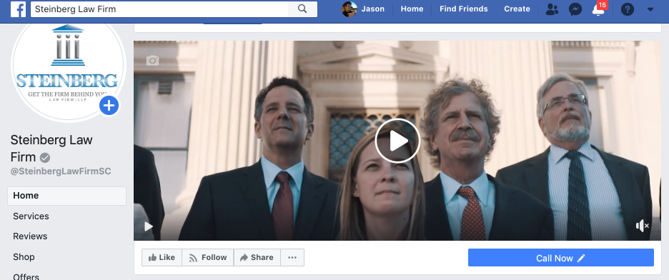 Steinberg Law Firm Facebook Video